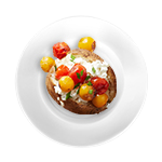 Baked Potato With Tuna, Mayonnaise & Cheese 